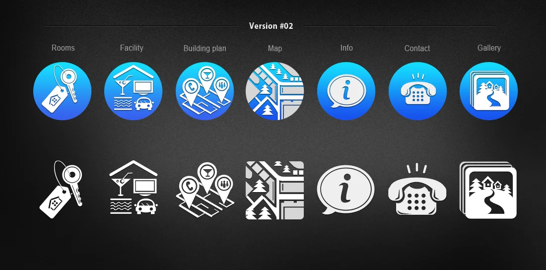 Дизайн ікон для мобільного iOS додатка «Davos» (2)